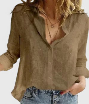 Winifred | Dames Bloemen V-Hals Lange Mouwen Blouse