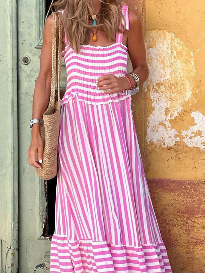 Emilia™ | Elegante Gestreepte Zomerjurk