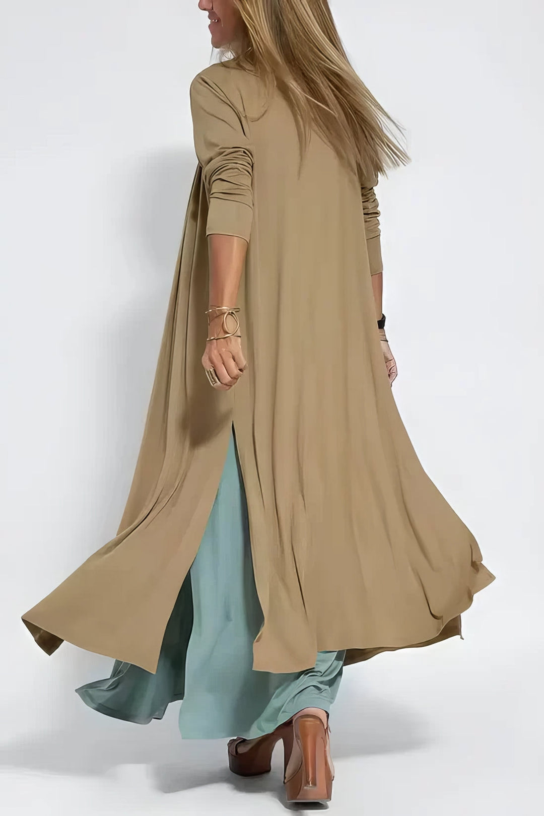 Juno™ | Elegante Lange Jurk met Gecoördineerde Cardigan