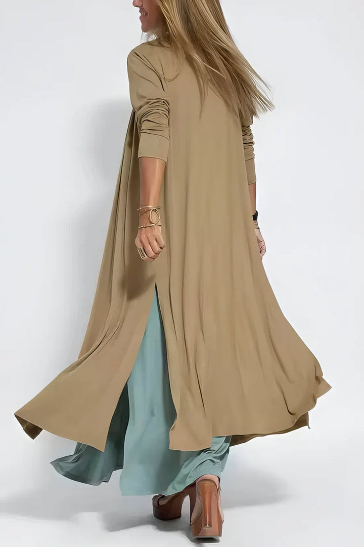 Juno™ | Elegante Lange Jurk met Gecoördineerde Cardigan