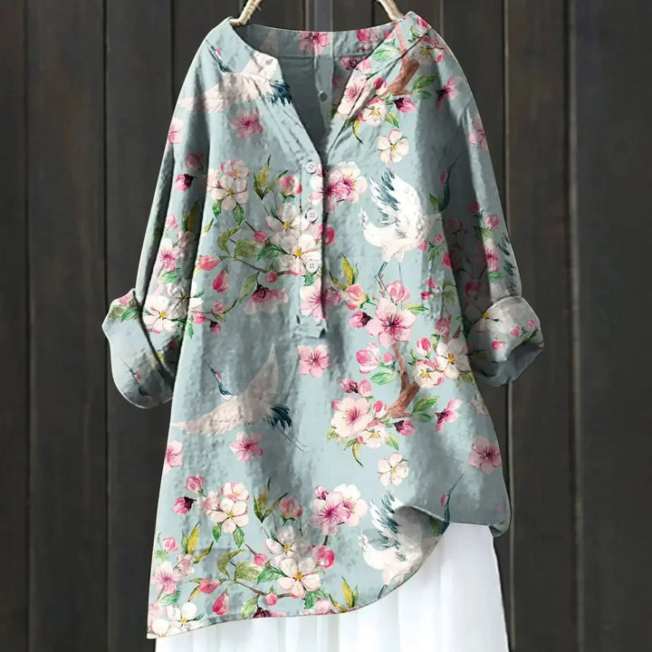 Zara | Chique Blouse met Bloemaccenten