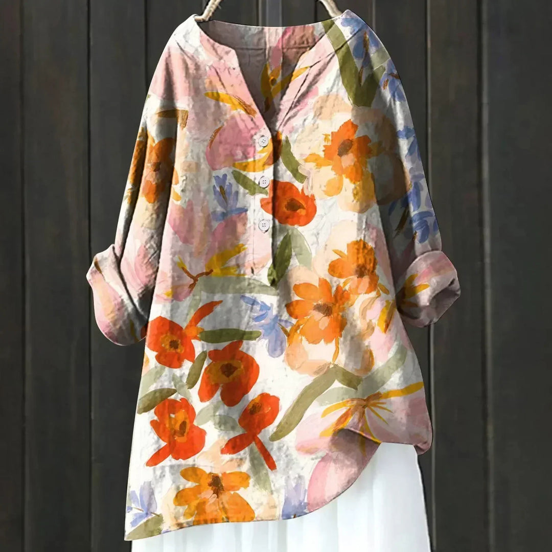 Zara | Chique Blouse met Bloemaccenten