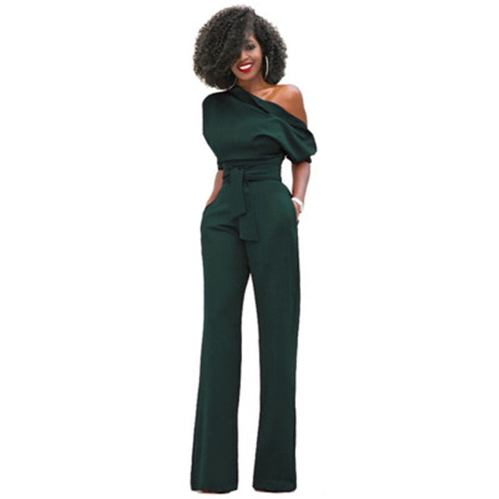 Zara | Dames Off Shoulder Wijde Pijpen Jumpsuit