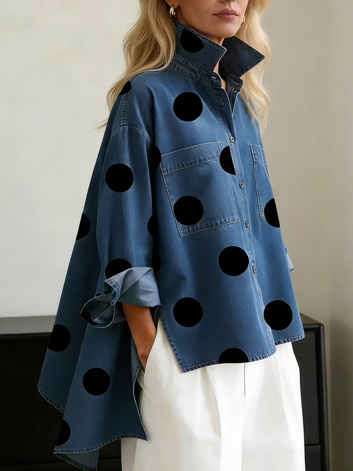 Zara | Dames Polkadot Lange Mouwen Shirt