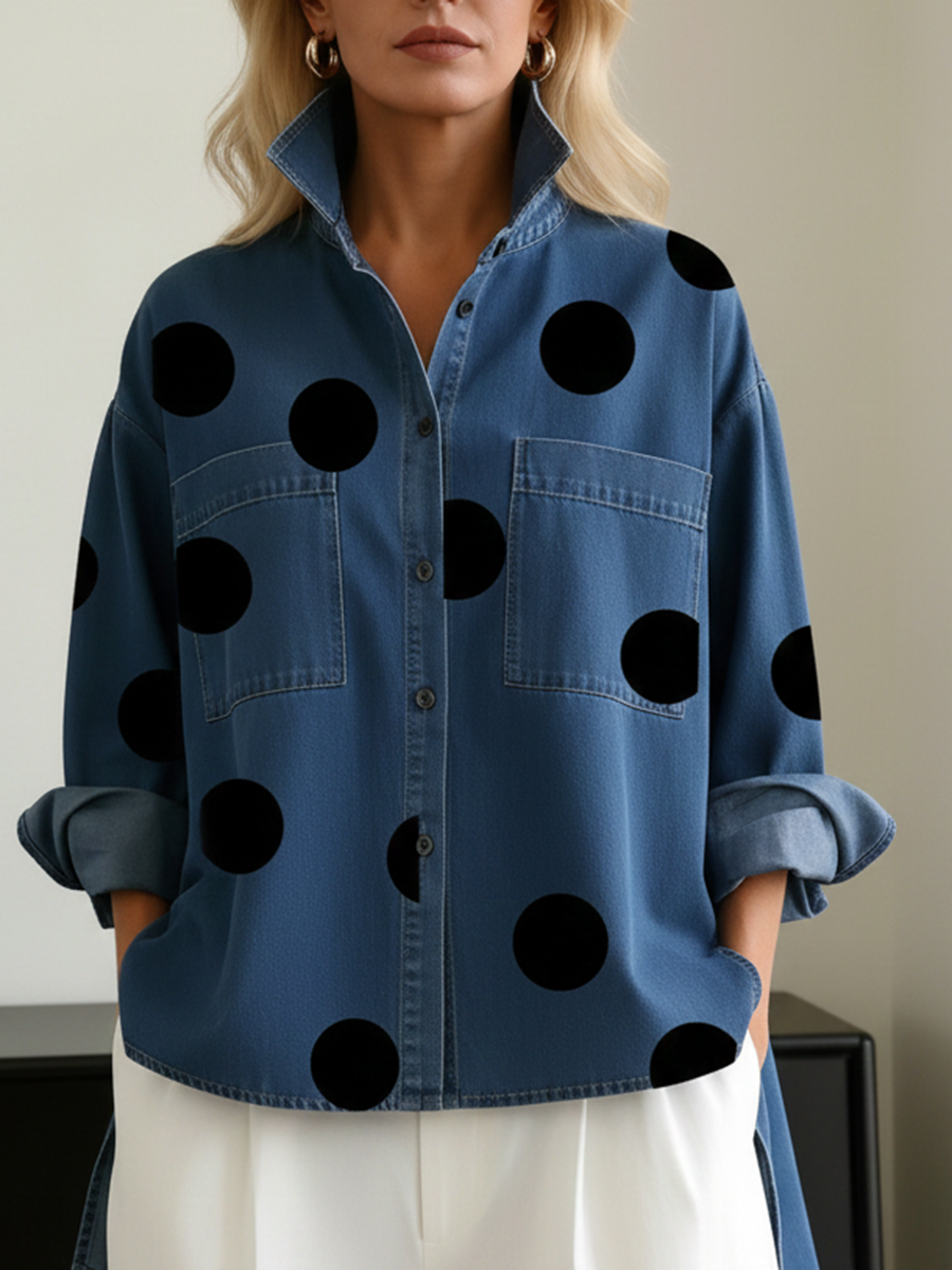Zara | Dames Polkadot Lange Mouwen Shirt