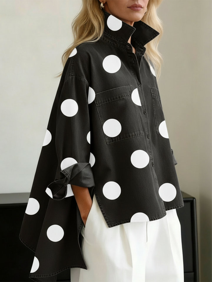 Zara | Dames Polkadot Lange Mouwen Shirt