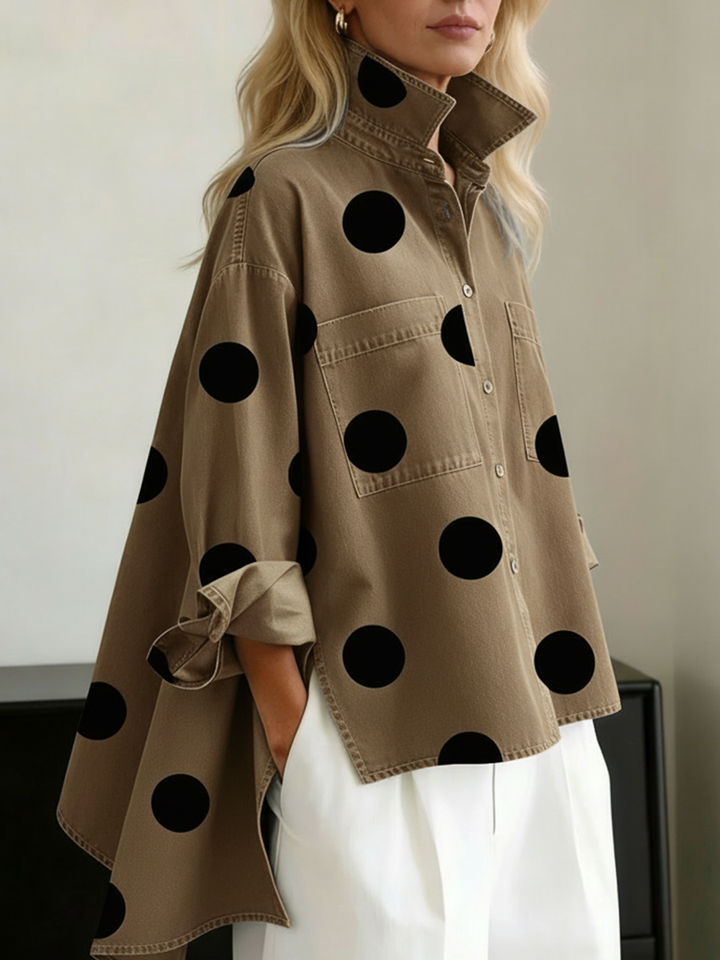 Zara | Dames Polkadot Lange Mouwen Shirt