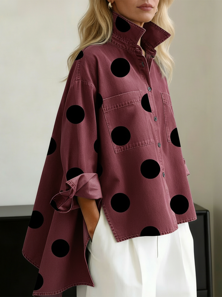 Zara | Dames Polkadot Lange Mouwen Shirt