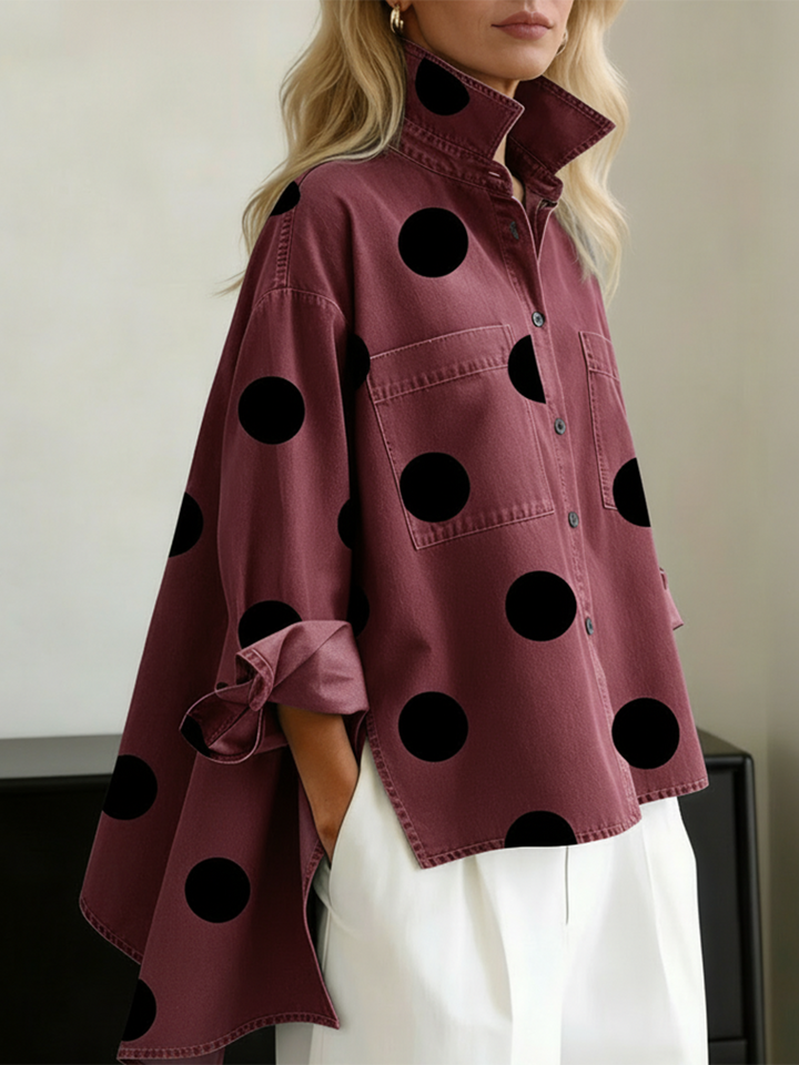 Zara | Dames Polkadot Lange Mouwen Shirt